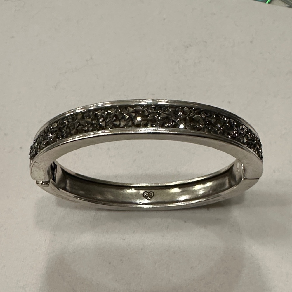 Brighton Elegant Silver and Black Rock Crystal Women's Bracelet
